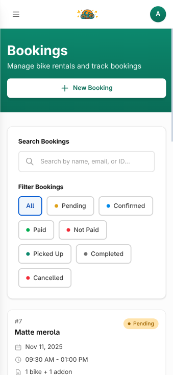 FlowRent Booking Page